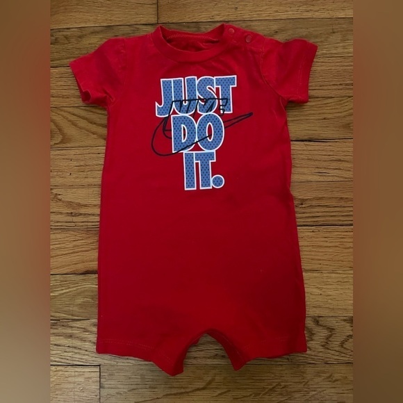 Nike Other - Nike | short sleeve red romper | baby boy 9mo